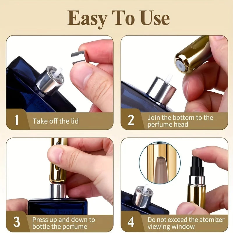 Frasco Carregável de Perfume - 5ml - Metal
